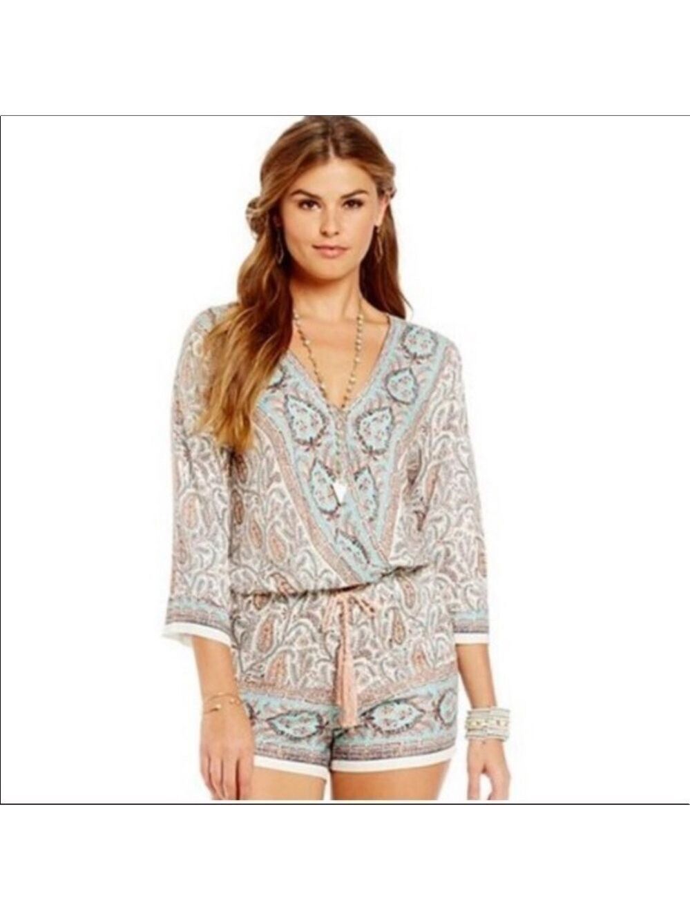 Chelsea & Violet Paisley Print Romper Size S